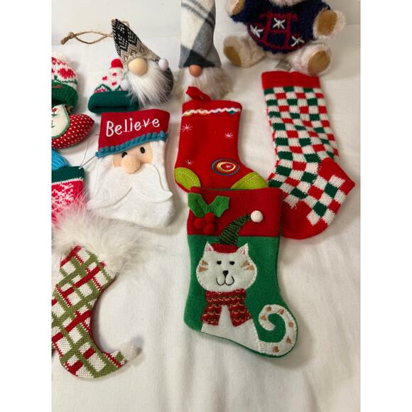 Christmas Collection of Stocking Ornaments & Animals Lot - Picture 5 of 6